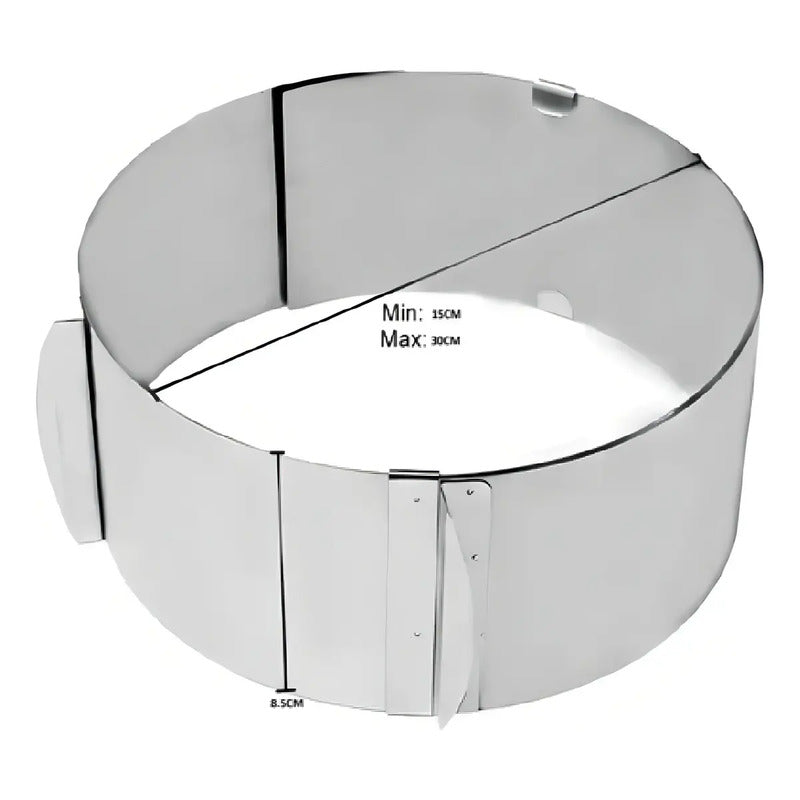 X4 Molde De Torta Molde Para Torta Anillo Redondo Ajustable Molde Ajustable Torta Queque Molde Redondo Torta Queque... Gris Oscuro