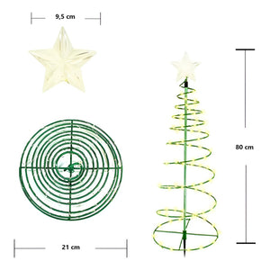 Arbol Navidad Led Estaca Luz Solar Arbol Solar Navidad 80cm