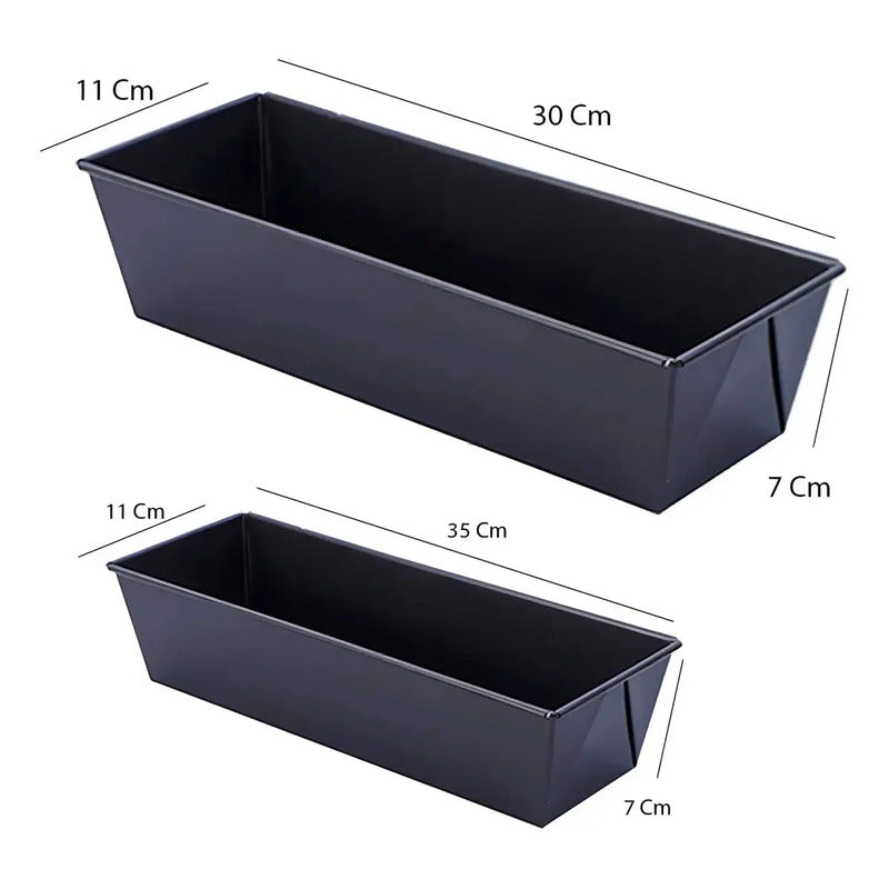 Pack X2 Molde Para Pan Queque 30cm 35cm Rectangulares Moldes Para Pan Molde Rectangular Molde Queque Molde De Torta Moldes Reposteria Molde Teflón Molde Pan Molde Torta Pasteleriuscl Gris
