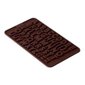 2x Molde De Letras Moldes Para Chocolates Insumos Reposteria Moldes Chocolate Moldes De Silicona Molde Doble Abecedario... Marrón Claro