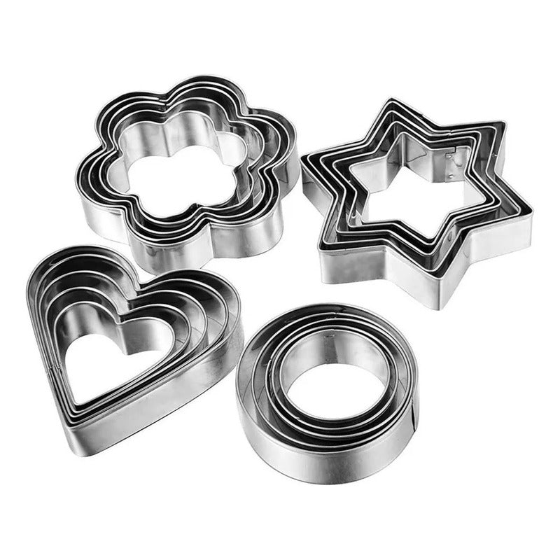 12 Moldes De Galleta Cortador Galletas Moldes Galletas Molde Gris-oscuro