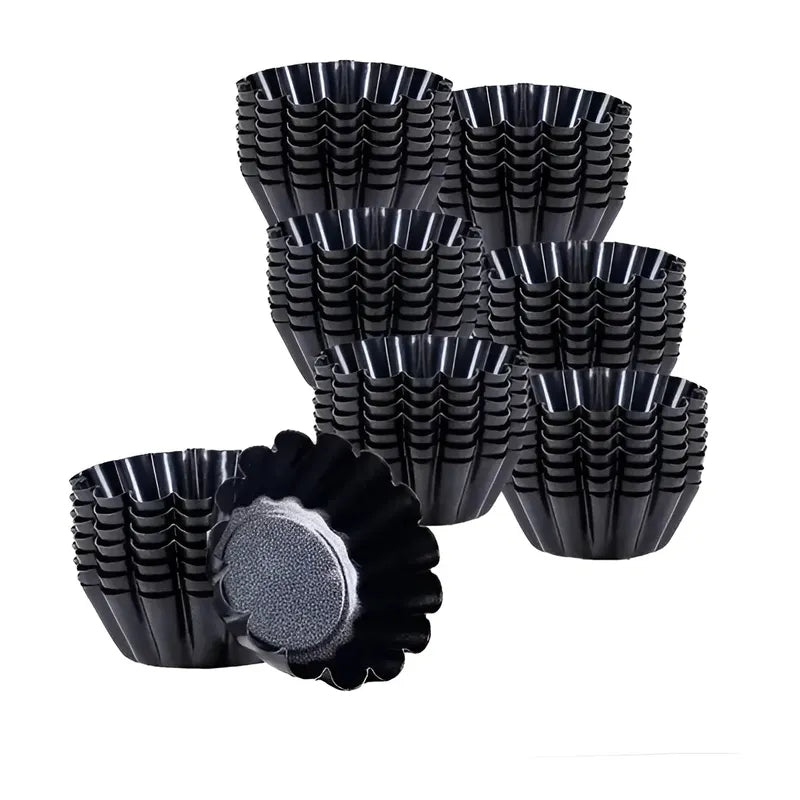 Pack 48 Molde Mini Tartaleta Tarta Moldes Para Reposteria 8cm 8275 Moldes Tartaleta Desmontable Molde 8cm Fija Mini Pie... Gris