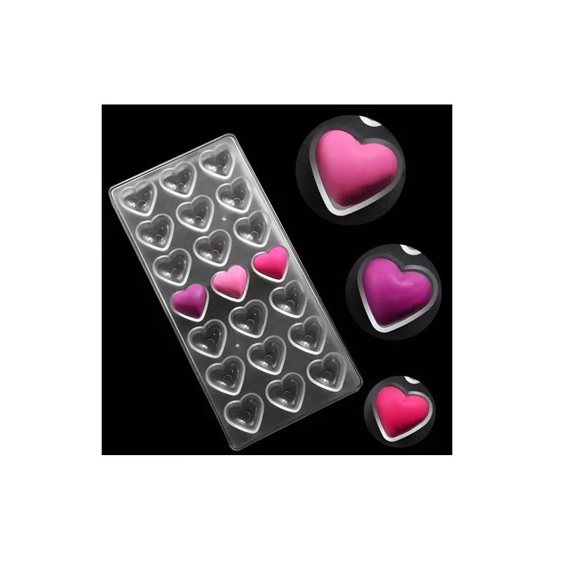 Molde Chocolate Acrilico Moldes De Chocolate Molde Corazón Transparente