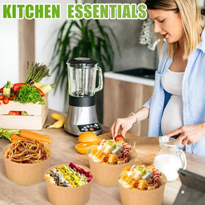 50 Bowl Con Tapa Bowls Plastico Bowl Kraft Envases 1000 Cc Bowl Sopa Bowls Plastico Bowl Kraft Bowl Ensalada Bowl... Beige