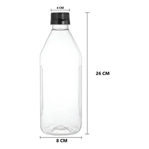 12 Botellas Con Tapa Botellas Plasticas Transparentes 1000ml Tranparente