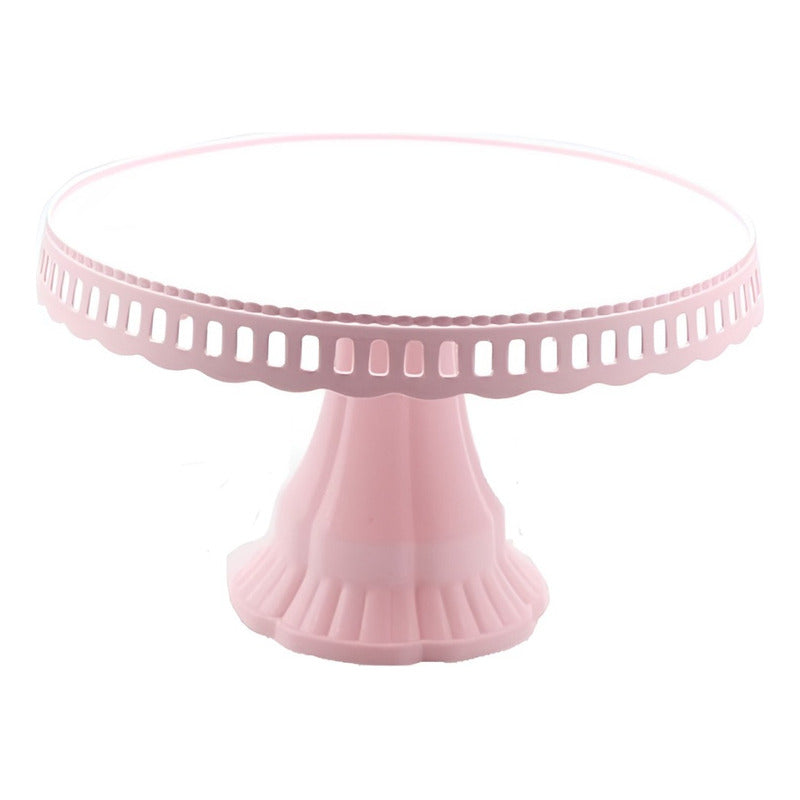 Base De Torta Base Torta Base Plato Porta Torta 32 Cm Rosa Rosa Sin Tapa