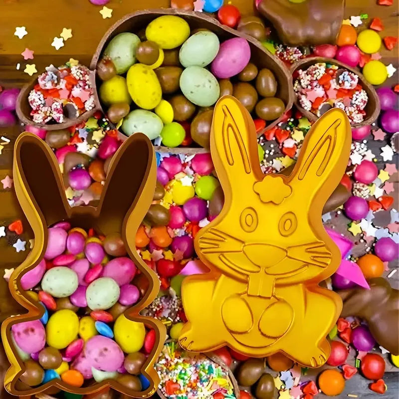 Molde Conejo De Pascua Molde Silicona Molde Chocolate Conejo Moldes De Fondant De Conejo Para Decoración De Pasteles... Blanco