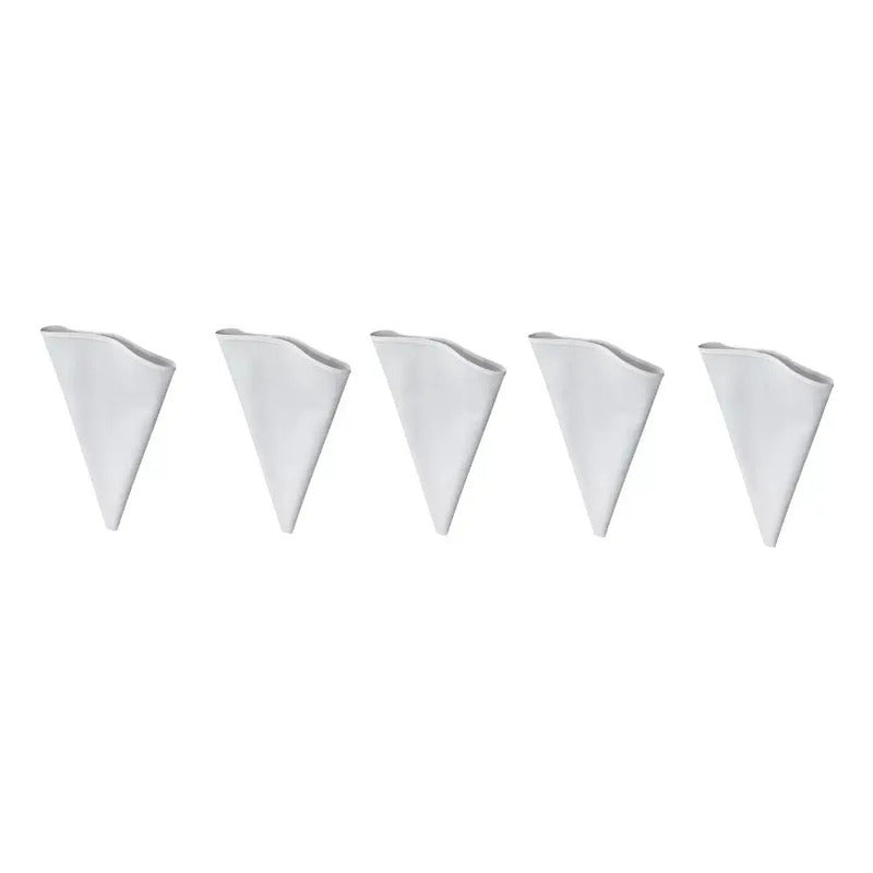 Pack X5 Manga Pastelera Profesional Tela Mangas De Tela 40cm Blanco