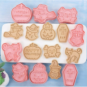 Pack X8 Molde Galleta Cortadores De Galletas De Halloween