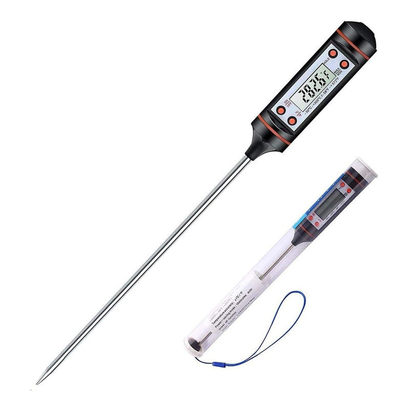 Set Balanza Digital Pesa Cocina Digital + Termometro Digital Blanco 5 Kg