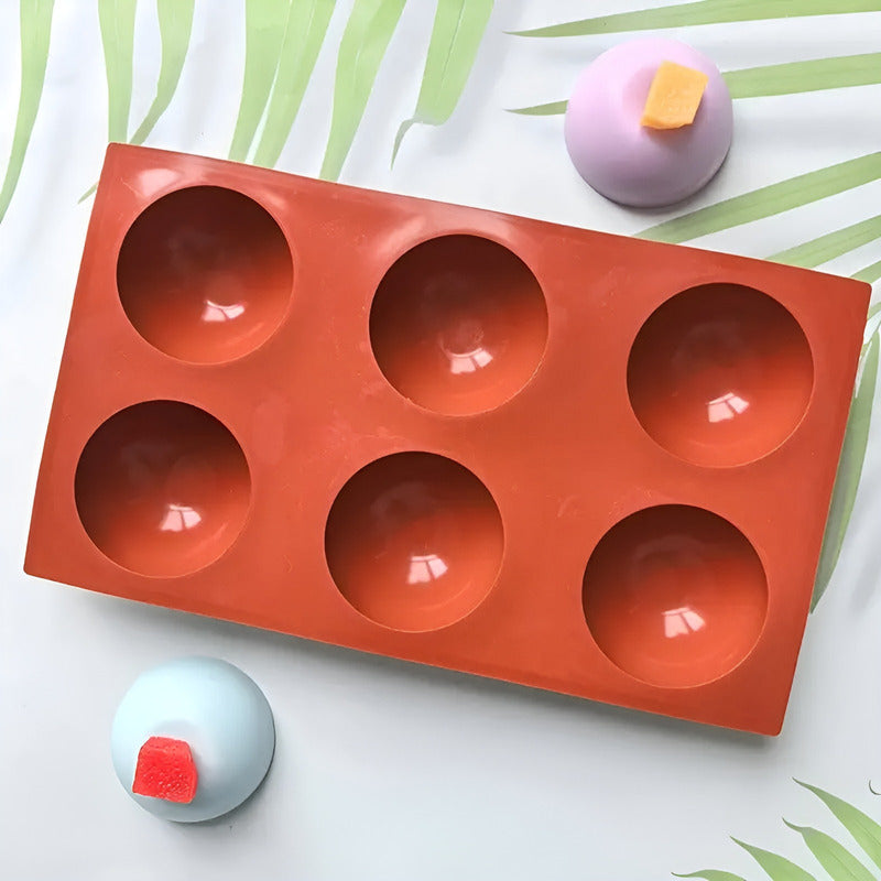 Molde Para Chocolate Molde Silicona Reposteria Moldes Esfera Multicolor / Molde Semi Esfera 6cav