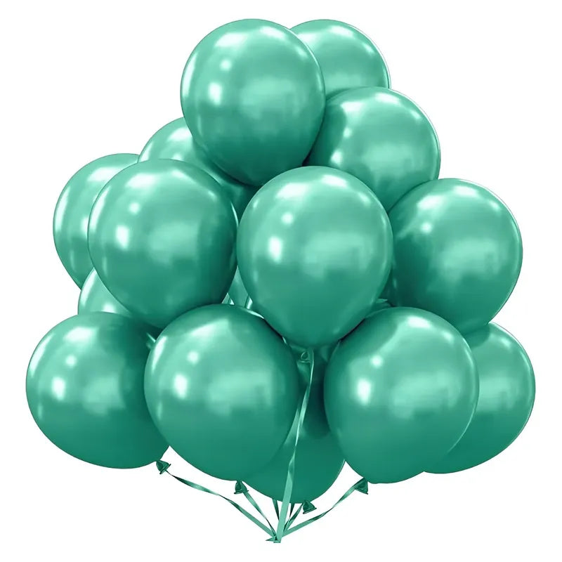 25 Set De Cumpleaños Globos Cumpleaños Globo Metalizado 0015 Verde Metalico 0015