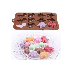 Pack X4 Moldes De Chocolate Dino Molde Chocolate Dinosaurios Insumos Reposteria Silicona Pasteleriacl Marron