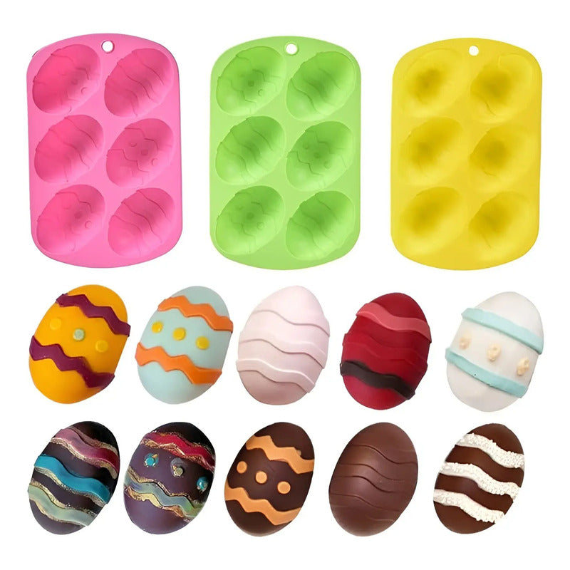 Moldes Chocolate Silicona Huevo Molde Chocolate Huevo Pascua Multicolor