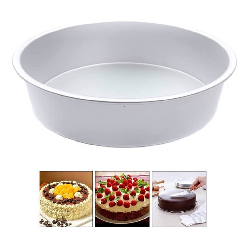 Molde Torta Molde Queque Molde Aluminio Moldes Torta 26x10cm Gris Fijo 26x10cm