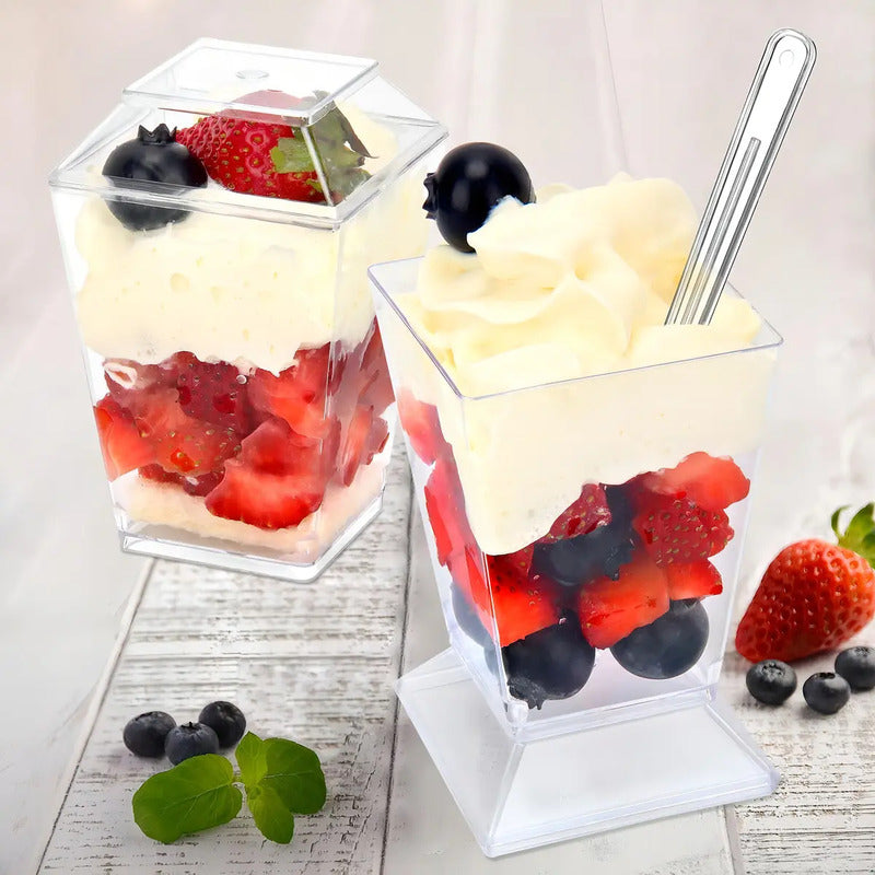 30 Vasos Para Postres Set De Vasos Shot Postres Con Tapa Vasos Para Postres Con Tapa Vasos Plasticos Reutilizables Vasos Shot Acrilico Postres Vasos De Postres Pocillos De Postre 110ml Pasteleriuscl