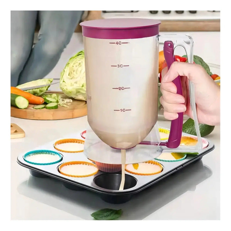 Dispensador De Masa Dispensador Masa Liquida Torta Queque Dosificador De 900ml Permite Verter Alimentos De Manera Fácil Para Repostería Dosificadora Para Cupcake Suministros Para Hornear Pasteleriuscl