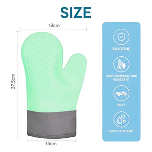 Guante Silicona Para Horno Toma Olla Guantes Cocina 27 Cm Verde Agua Guantes Silicona 27cm