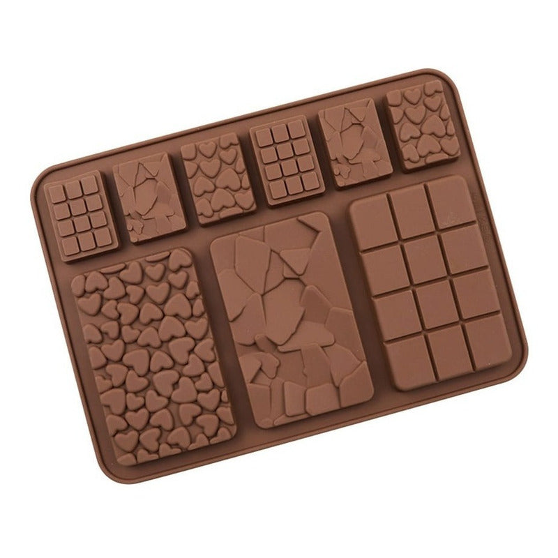 Moldes De Chocolate Moldes Barra De Chocolate Silicona B9 Marrón