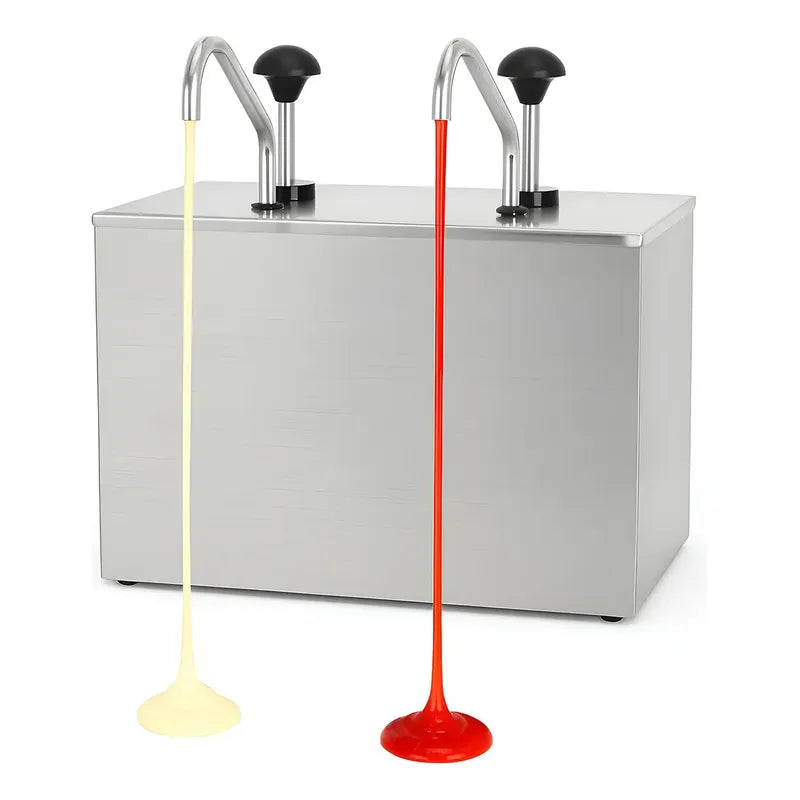 Dispensador De Salsa Comercial Dispensador Salsa Doble 4l Dosificador Acero Inoxidable Para Condimentos Dispensadores Para Aderezos Bomba Dispensadora Cabezal De Presion Dispensador Pasteleriuscl