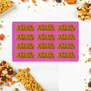 2 Molde Silicona Barra Cereal Chocolate Molde Silicona Barra Gris Claro Multicolor