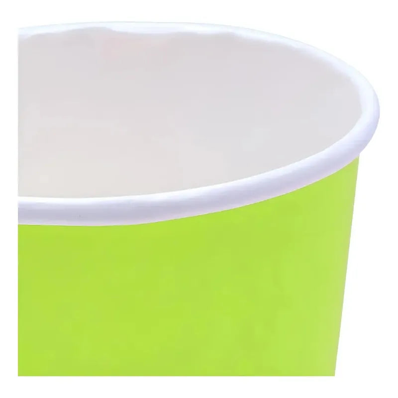 Pack X10 Vasos Desechables Vasos De Cumpleaños Verde 250ml Verde Manzana 1651