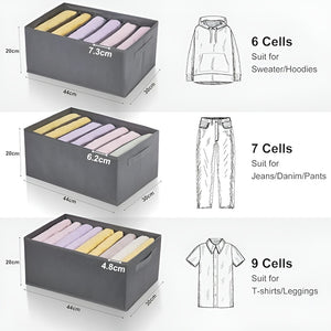 Organizador De Closet Interior Organizador Cajones Separador Gris