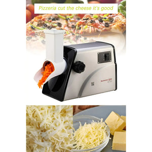 Rallador De Queso Eléctrico Giratorio Pasteleriuscl Con 3 Cuchillas De Acero Inoxidable Gris / Rallador De Queso 300w