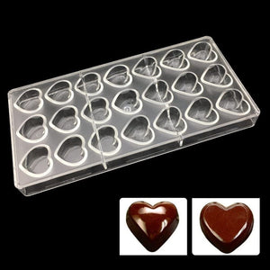 Pack X4 Molde Chocolate Molde De Chocolate Acrilico Corazón