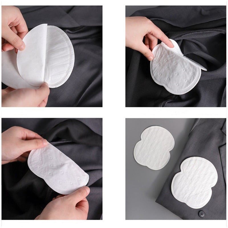 30 Parches Protectores Piel Antitranspirantes Axilas Polera Blanco