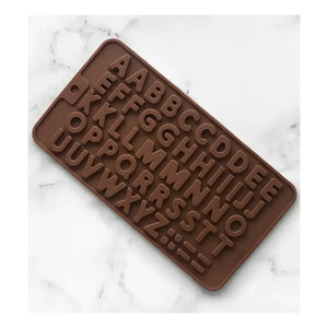 Moldes Chocolate Moldes De Silicona Molde Doble Abecedario Molde De Chocolate Molde De Silicona Moldes De Silicona Fácil... Marrón Claro