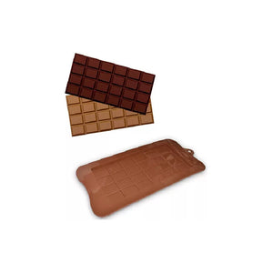 Pack X3 Moldes De Chocolate Barra De Chocolate Silicona Color Marrón Oscuro Tableta Cuadrados Chocolates Insumos Reposteria Marrón Pasteleriacl