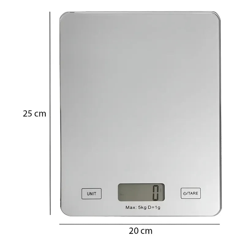 Gramera Digital Pesa Gramera Cocina Pesa Alimentos 5kg/1g Bascula Comercial Balanzas Digitales Gramera Digital Pasteleriuscl Gris 5 Kg