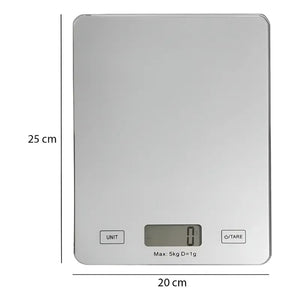 Gramera Digital Pesa Gramera Cocina Pesa Alimentos 5kg/1g Bascula Comercial Balanzas Digitales Gramera Digital Pasteleriuscl Gris 5 Kg