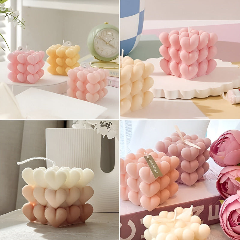 Pack X4 Moldes Para Hacer Velas Molde Para Velas Corazon 3d Molde Vela Corazon 3d