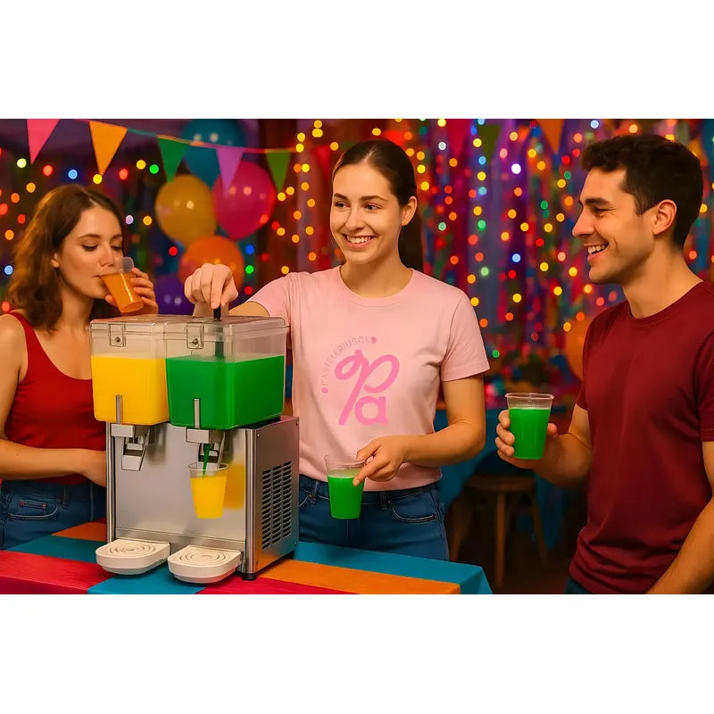 Dispensadores Bebidas Doble Dispensador Agua Electrico 18l Dispensador De Bebidas Comerciales Dispensador De Jugo De... Plateado