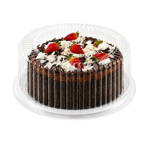 30 Bandejas Para Torta Porta Cupcake Porta Tortas 31x12cm Soporte Redondo Con Tapa Para Postres Cúpula Transparente De... Blanco