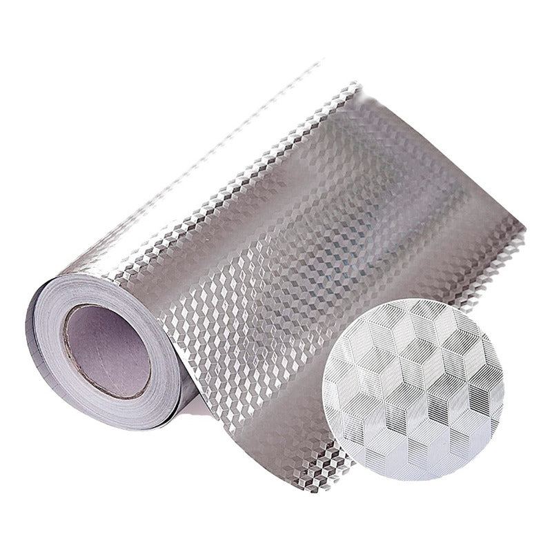 2 Papel Aluminio Autoadhesivo Papel Mural Cocina Laminas 3m Gris