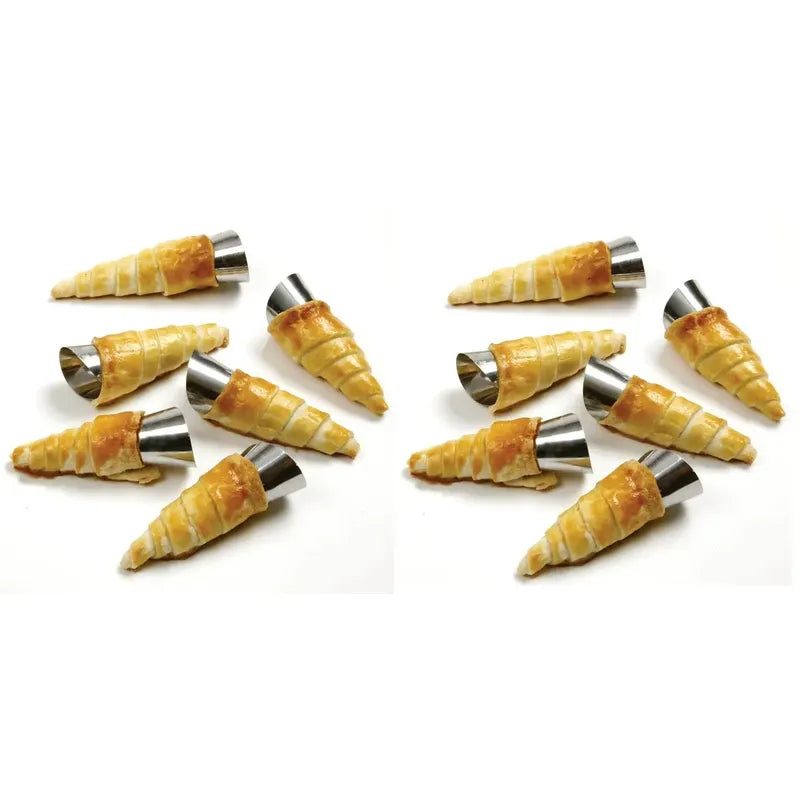 Pack X12 Cono Molde Para Cannoli Molde Cocina Cachito Croissant Pan Danes Molde Cono Molde De Cachitos Molde Para Cannoli Molde Para Conito Molde Cachito Molde Cannoli Molde Pasteleriuscl Gris