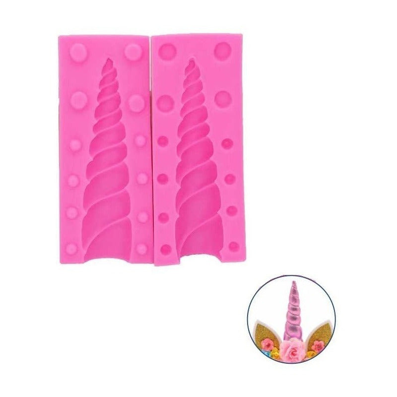 Moldes Silicona Molde De Fondant Molde Unicornio Cacho Rosa 266