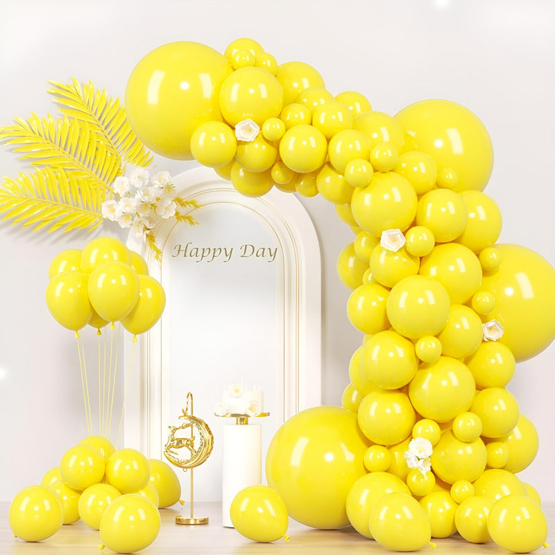 Set X50 Globos Cotillon Fiesta Globos De Cumpleaños 25cm Amarillo Globos De Cumpleaños