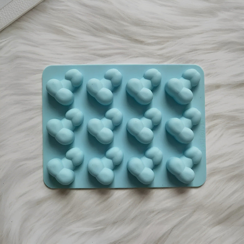 Pack X2 Moldes Chocolate Mini Pene Molde Silicona Resina 12c
