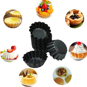 Pack 12 Molde Mini Tartaleta Tarta Moldes Para Reposteria Mini Moldes Para Hornear Moldes Para Quiche Estriados Para... Gris Oscuro