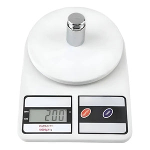 Balanza Pesa Digital Para Alimentos Cocina Chef Comercio Capacidad Máxima 10 Kg Color Blanco