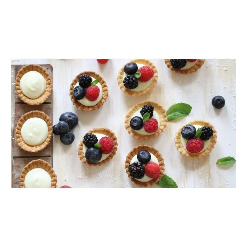Pack X24 Molde Mini Tartaleta Tarta Moldes Reposteria 4,5cm Molde Mini Tartaletas Molde Tarta Individual Pequeña Molde Tarta 4,5cm Molde Repostería Mini Kuchen 4,5cm Molde Mini Pie Molde Pasteleriuscl