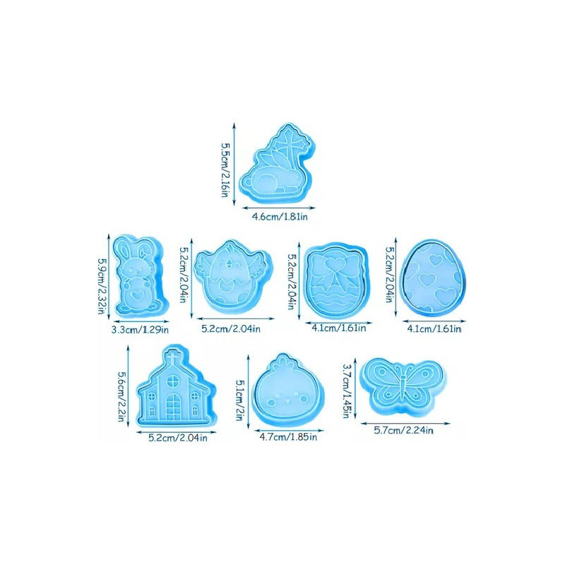 Pack X2 Moldes Galleta Pascua Cortadores Galletas Cortador Utensilios De Cocina Moldes Galletas Utensilios Cocina Cortador De Galletas Pascua Cortador Galleta Plastico Figuras De Pascua Pasteleriacl