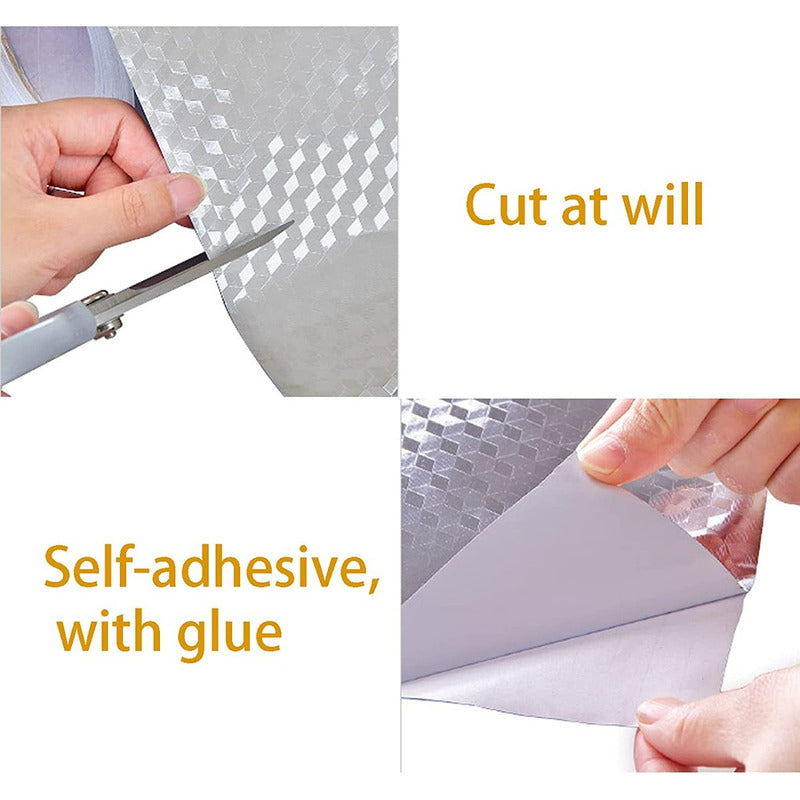 2 Papel Aluminio Autoadhesivo Papel Mural Cocina Laminas 3m Gris