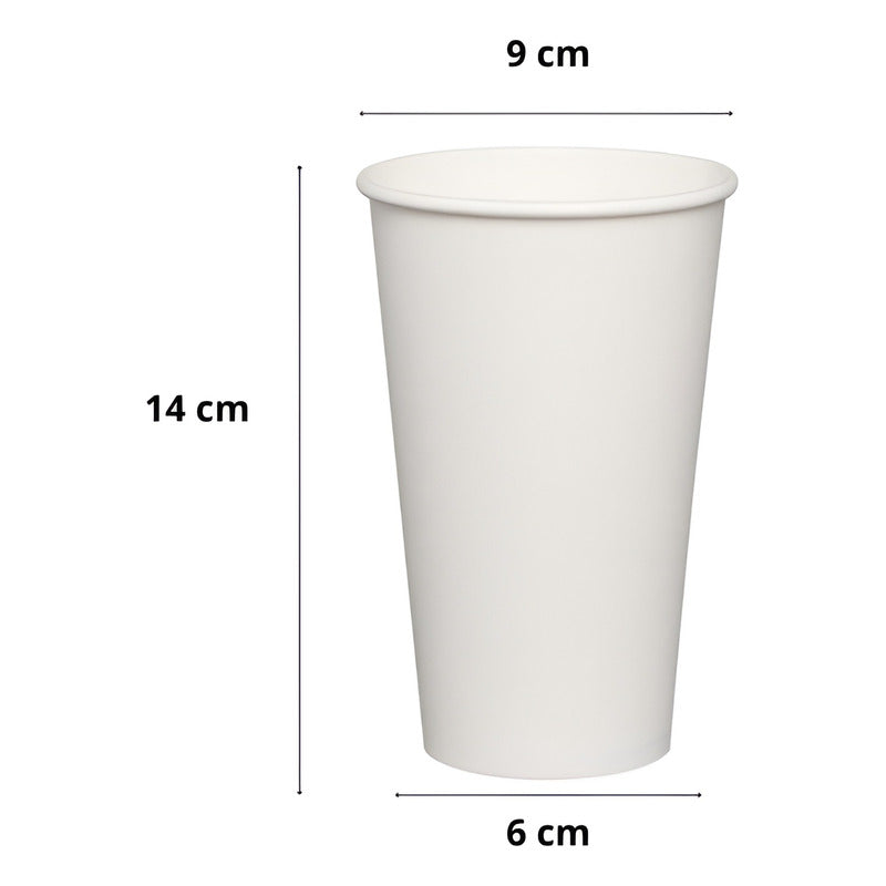 50 Vasos Polipapel Vaso Sin Tapa Vaso Blanco Vaso Cafe 16oz Blanco / Vaso Polipapel 16 Oz