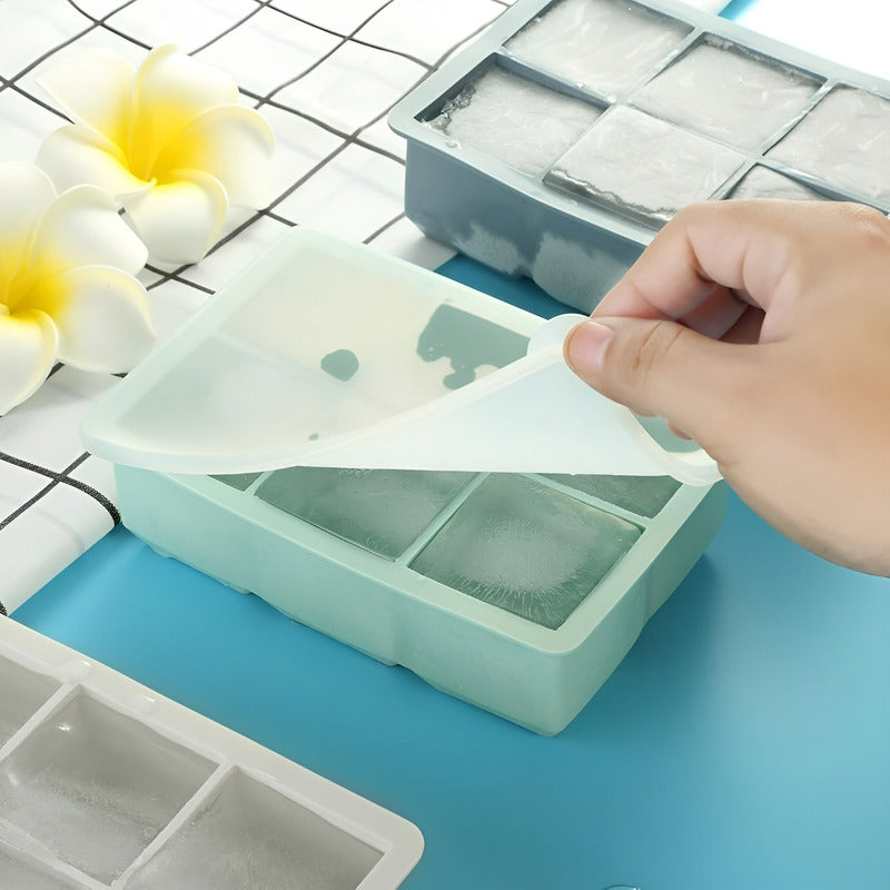 Cubetas Hielo Cubetera Cubetas Silicona Cubeta C/tapa 6cav Multciolor / Cubetas Silicona Con Tapa 6cav