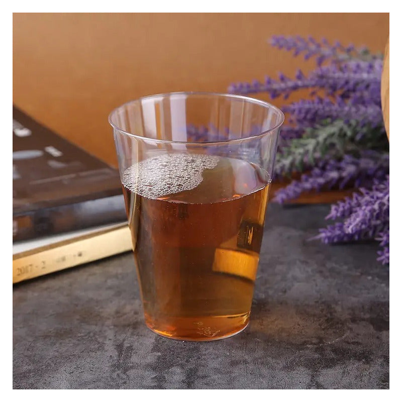 25 Vasos Desechables Vaso Plastico Vasos Acrilicos 210ml/7oz Transparente